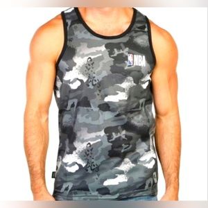 Nwot NBA mesh black grey camouflage tank top Lg